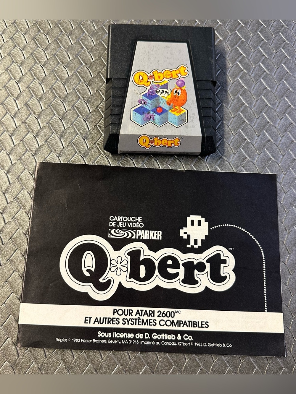 Q*bert Atari Game Cartridge - classic Atari 2600